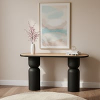 كونسول مودرن أسود وخشب – تصميم معاصر للمداخل وغرف...