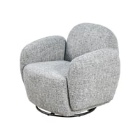 طقم كنب 2 مقعد فاخر مع كرسيين دوار وثابت رمادي