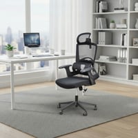 كرسي مكتب مودرن دوار قابل للتعديل أسود