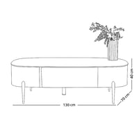 طاولة خدمة مفردة سطح سيراميك 130 سم
