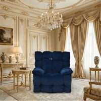 كرسي الغيمة استرخاء فخم هزاز دوار بحامل جوال أزرق