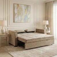 كنبة فاخرة قابلة للتعديل الي سرير مودرن كوفي