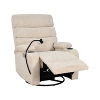 كرسي اوى استرخاء هزاز دوار قماشي بحامل جوال بيج