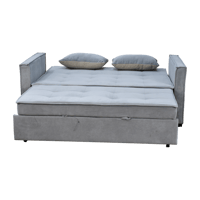 كنبة فاخرة قابلة للتعديل الي سرير مودرن رمادي