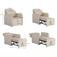 كرسي قابل للتعديل لسرير 2*1 مفرد بيج