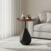 طاولة خدمة مودرن بيج وخشب