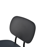 كرسي بار بلاسيتك بأرجل معدنية أسود