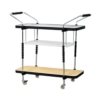 عربة تقديم 3 دور مودرن بسطح زجاجي