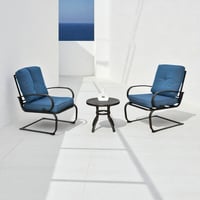 جلسة خارجية عصرية 2 مقعد وطاولة أزرق