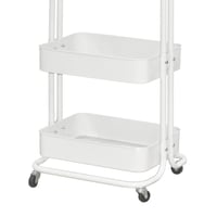 وحدة رفوف متحركة معدنية 4 أدوار ابيض