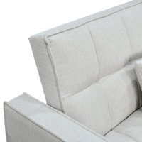 كنبة زاوية مودرن قماش قابلة للتحويل إلى سرير – بيج