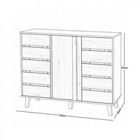 دولاب متعدد الاستخدام خشبي بيج 120 سم