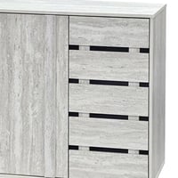 دولاب متعدد الاستخدام خشبي رمادي 120 سم