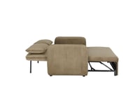 كنبة استرخاء مزدوجة قابلة للتحول إلى سرير – بني