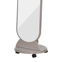 مرآة استاند عصرية مع قاعدة خشب متحركة