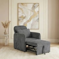 كرسي قابل للتعديل لسرير 2*1 مفرد رمادي غامق