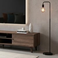 وحدة تلفاز مودرن خشبية بني 200 سم