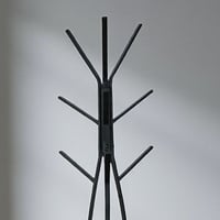 علاقة ملابس معدن برفوف خشبية مودرن أسود