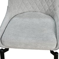 طاولة طعام خشب بأرجل معدنية 6 كراسي رمادي