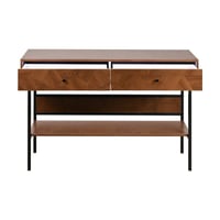 مدخل استقبال عصري خشب بأدراج ورف تخزين بني