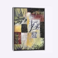 تكوينات نباتية تجريدية بألوان ترابية هادئة 140*200