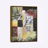 تكوينات نباتية تجريدية بألوان ترابية هادئة 140*200