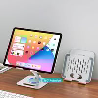 حامل تابلت مكتبي متين – دوران 360°، قابل للطي ، مص...