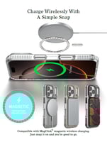 واي نوت كفر آيفون 17 شفاف مغناطيسي يدعم ماج سيف مع...