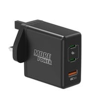 شاحن مور باور جداري 65 واط PD بمنفذين USB-C و USB-...