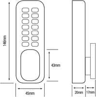 قفل باب اكادة بزر ضاغط بخاصية ابقاء الباب مفتوح