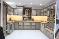 مطبخ المنيوم قطاع خاص مع درف دبل صاج مع سطح رخام ص...