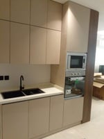 مطبخ المنيوم قطاع خاص مع درف دبل صاج مع سطح رخام ص...