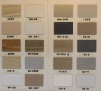 مطبخ المنيوم قطاع خاص مع درف كلادنج مع سطع رخام صن...