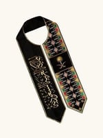 وشاح القط العسيري - لون أسود