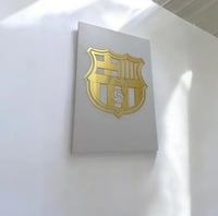 لوحة جدارية فاخرة بشعار نادي برشلونه الأسباني