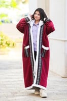 فروة اطفال شتوية-سدو عنابي