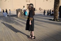 فستان التأسيس تراثي اسود من متجر شمل