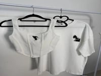 طقم كبلز ( تيشيرت و توب) لون ابيض