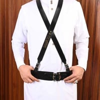 مجند جلد مع حزام بالاسم مع عقال مقصب