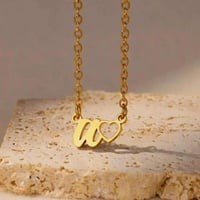 سلسال الحرف معا القلب بشكل ناعم