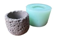 قالب سيليكون مبخرة او شمعدان بنمط حجر بركاني