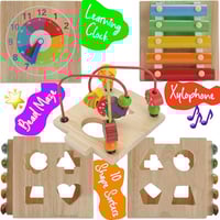 صندوق السعادة الخشبي للأطفال