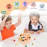 لعبة ذاكرة الألوان الخشبية