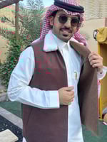 سديري جوخ دبل فيس بيج - اوف وايت