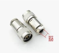 موصلات F RG6 نحاسية قابلة للضغط