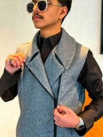 سديري رجالي شتوي اللوان رمادي