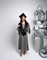 عباية تخرج رمادي