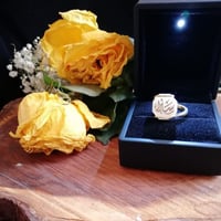 خاتم نسائي فضة سداسي بالاسم