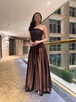 فستان سهره بني