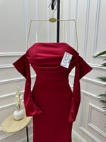 فستان احمر ناعم ماسك